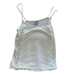 haute hippie white jersey knit tank top M